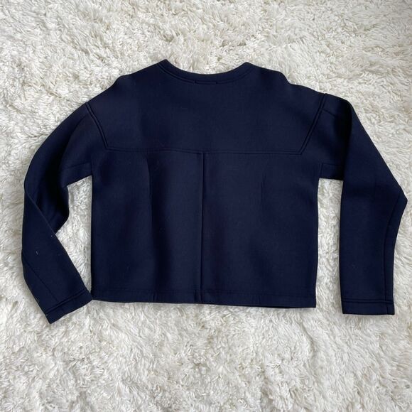 T by Alexander Wang Pullover Neoprene Crewneck Boxy Sweatshirt - Picture 4 of 4